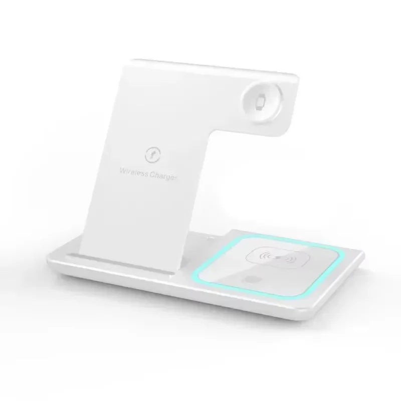 3 in 1 Wireless Charger Stand Pad Foldable Fast Charging Station Dock for Iphone 17 16 15 14 13 12 11 X 8 Apple Watch Airpods