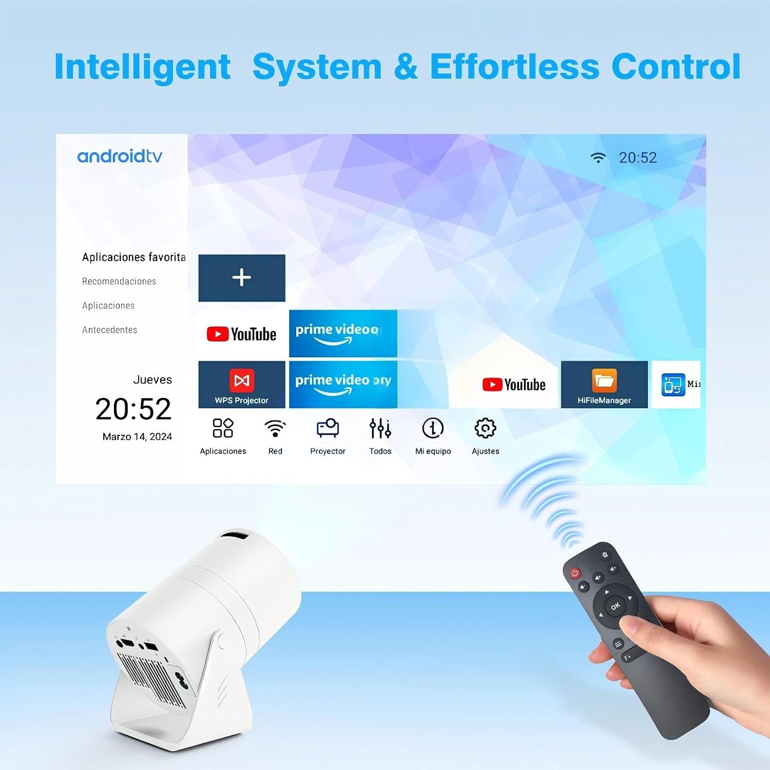 Mini Projector with Built-In Speaker, 150ANSI Support 1080P, Auto Keystone Correction, Portable Video Projector